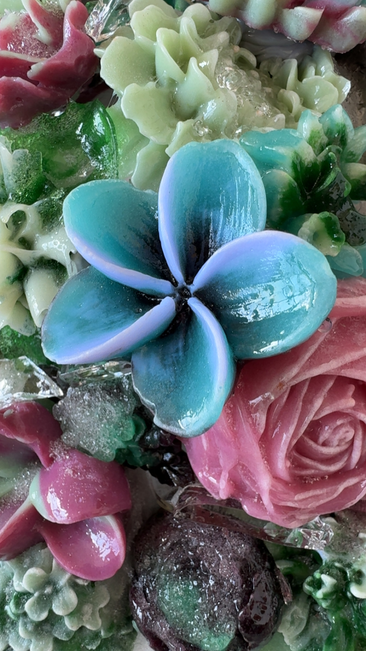 Colorful floral arrangement close-up